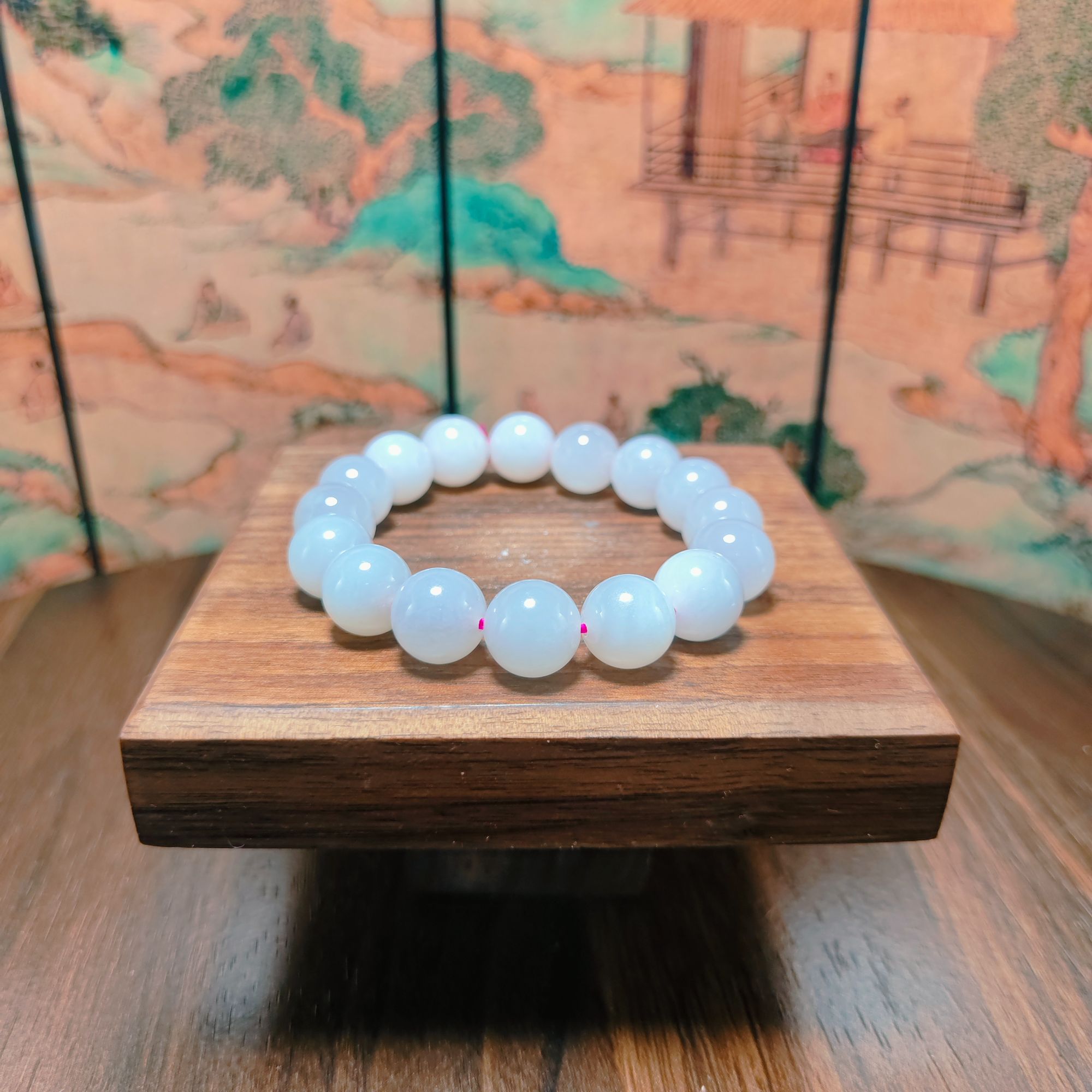 M和田玉圆珠手串（卡12）2011