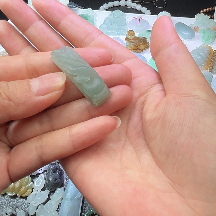 定制翡翠未镶嵌天然缅甸翡翠A货手牌不退不换