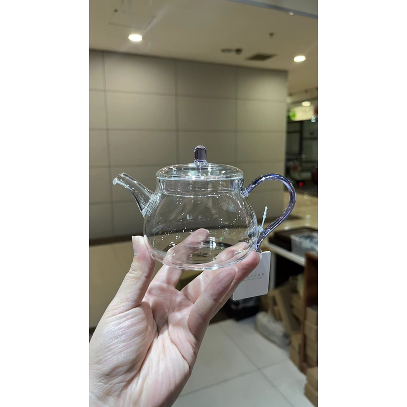 禾器青云壶紫色绿茶壶高硼硅泡茶壶大约280毫升