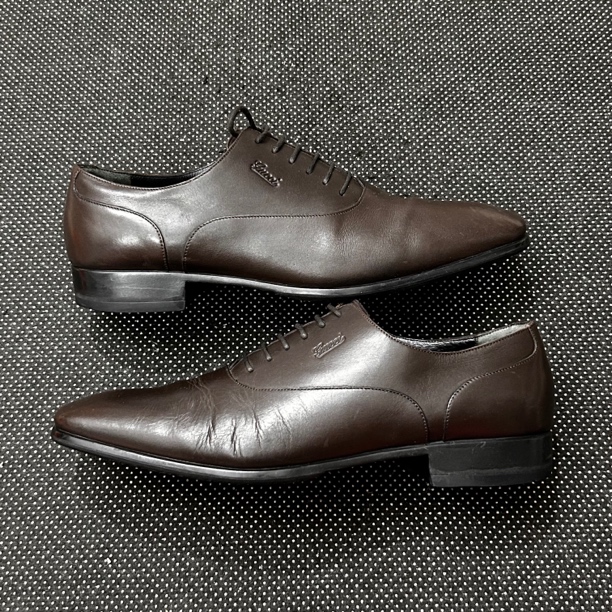 95新 GUCCI/古驰 41码 28cm 古驰 棕色 成色新 商务 皮鞋 