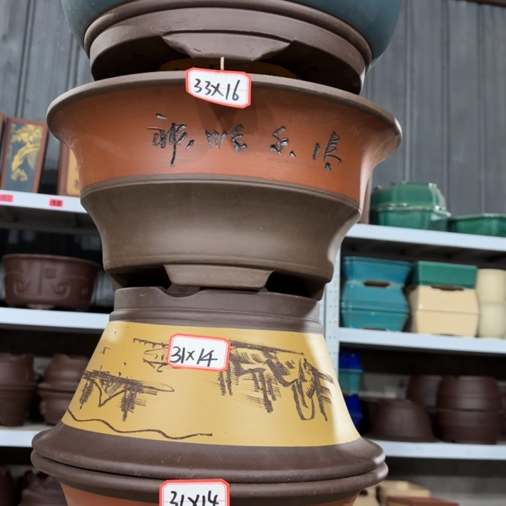 紫砂花盆100-4。            