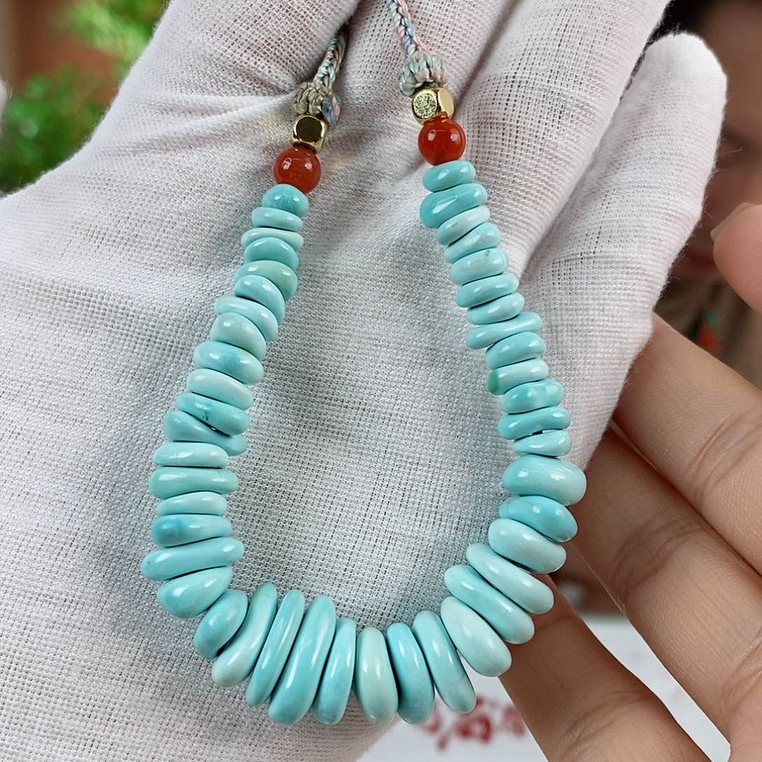 绿松石珠宝奇石18K金镶嵌