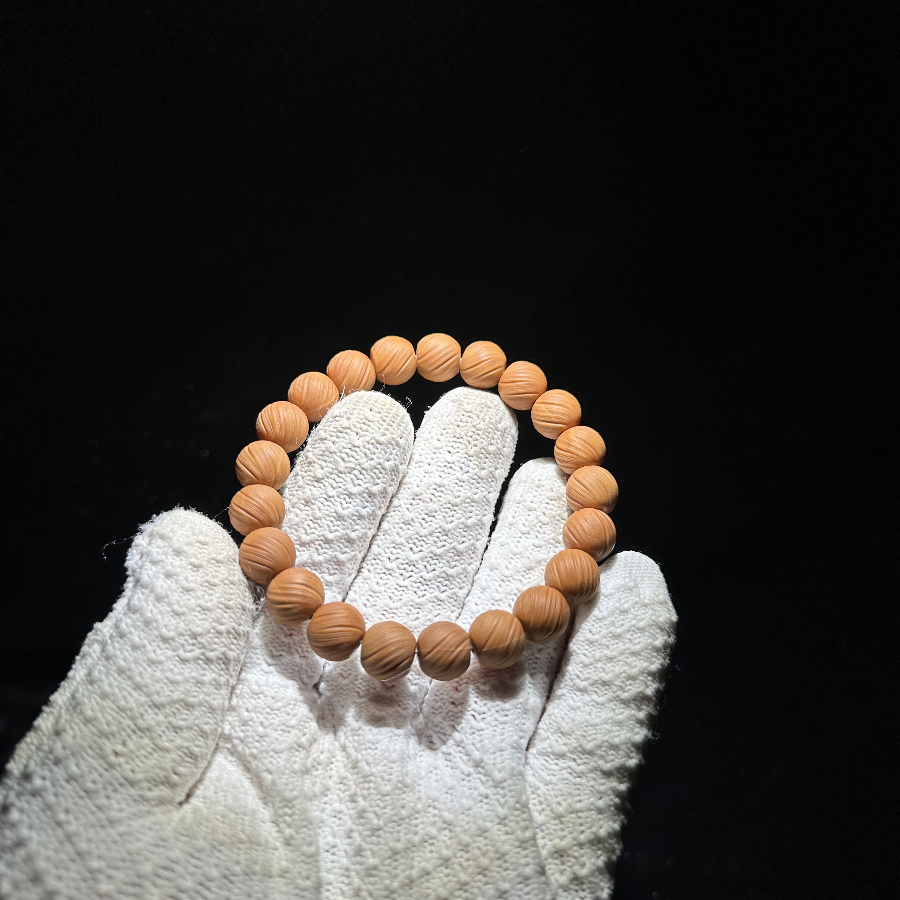 徐胖文玩猴头核桃雕刻定风珠