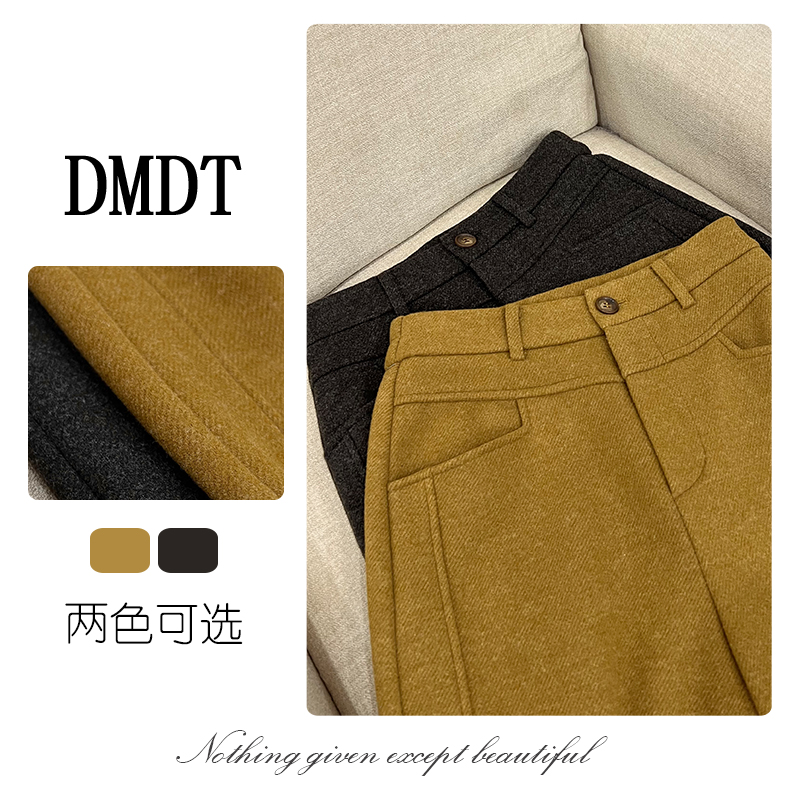 【DMDT服饰】2025冬季新品 “雕塑曲线”加绒加厚半松紧腰休闲裤25905