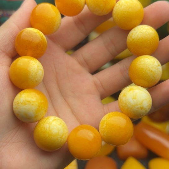 未镶嵌琥珀手串蜜蜡