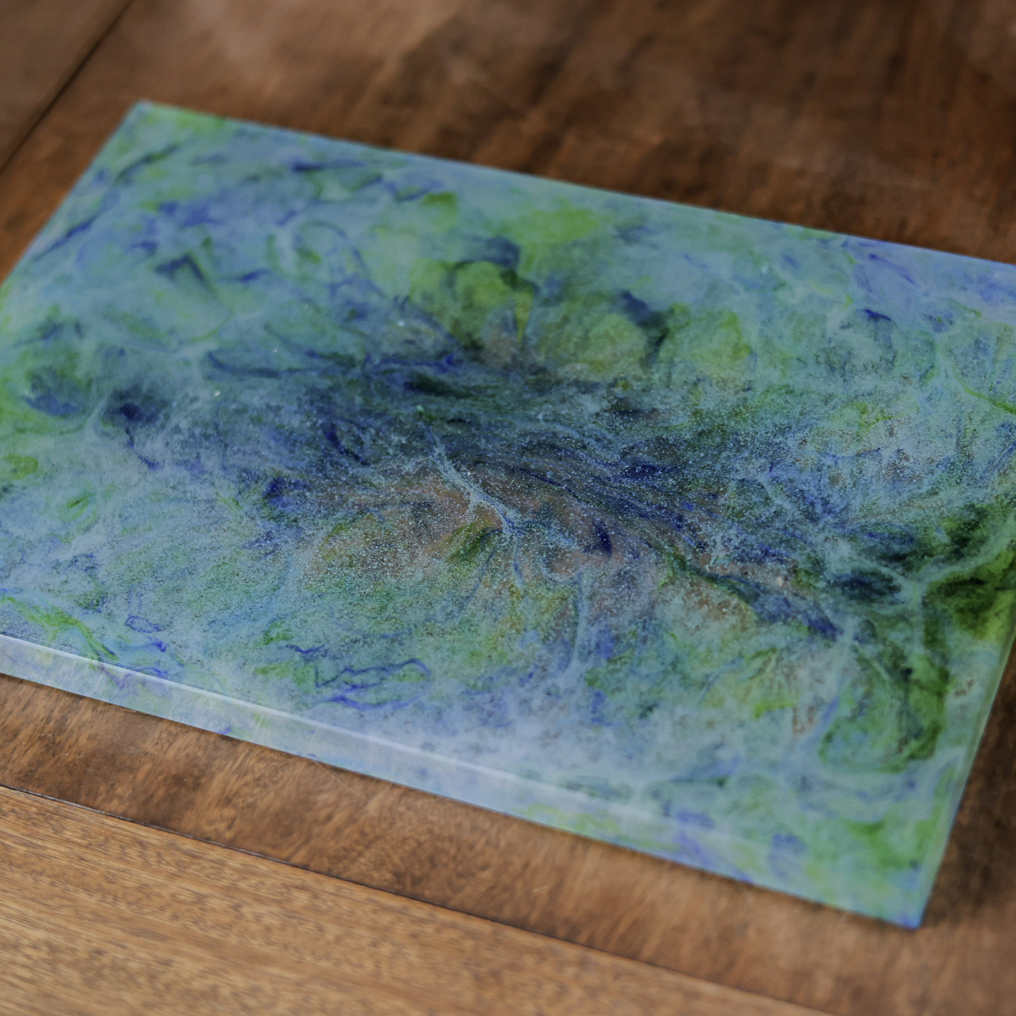 【喜器】琉璃干炮台-莫奈色 长32*宽21*高2厘米（心缘0117）