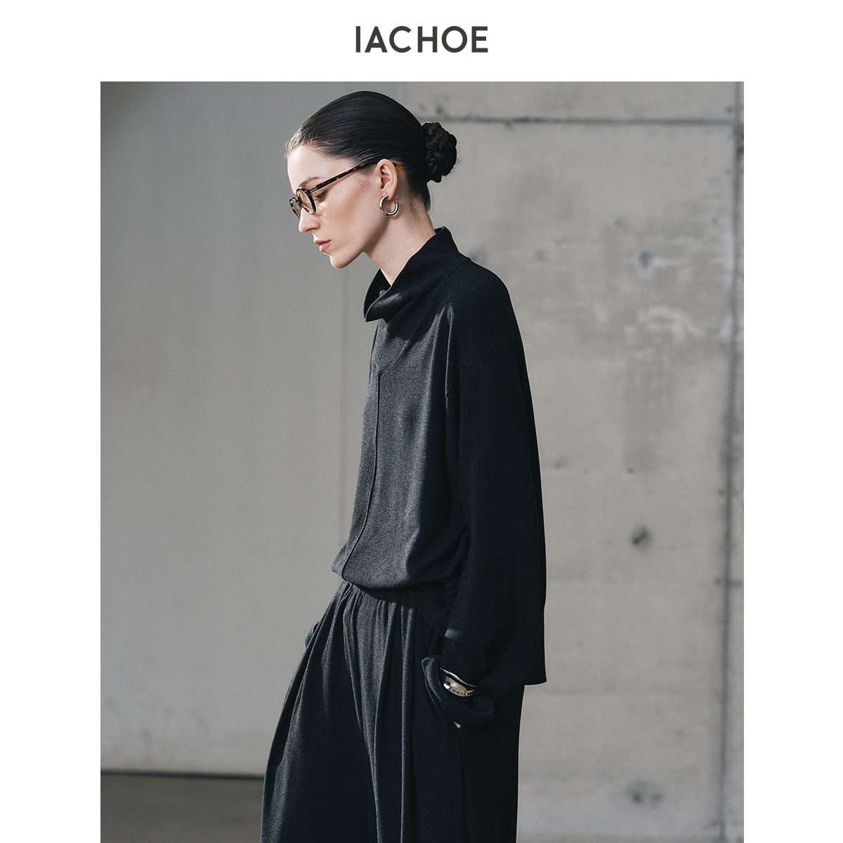 IACHOE暖绒发热两种领型长袖T恤3671501005/3671501004