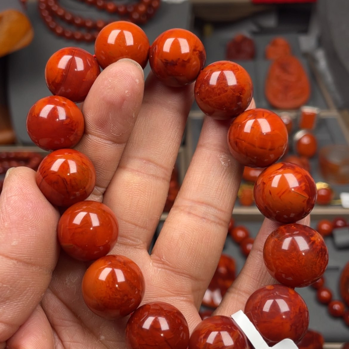 【闪购商品】南红玛瑙珠宝奇石未镶嵌单圈16