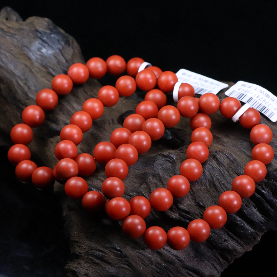 2原矿无优化南红保山阿东寨老南红单圈9mm左右多样发一条不保无裂