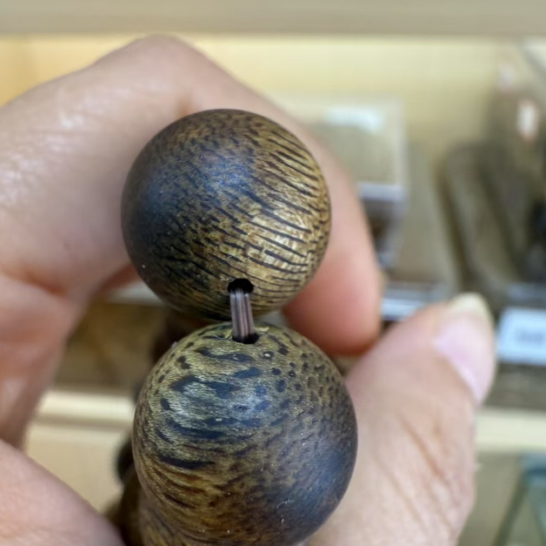 沉香手串1.8圆珠男士文玩原香原味