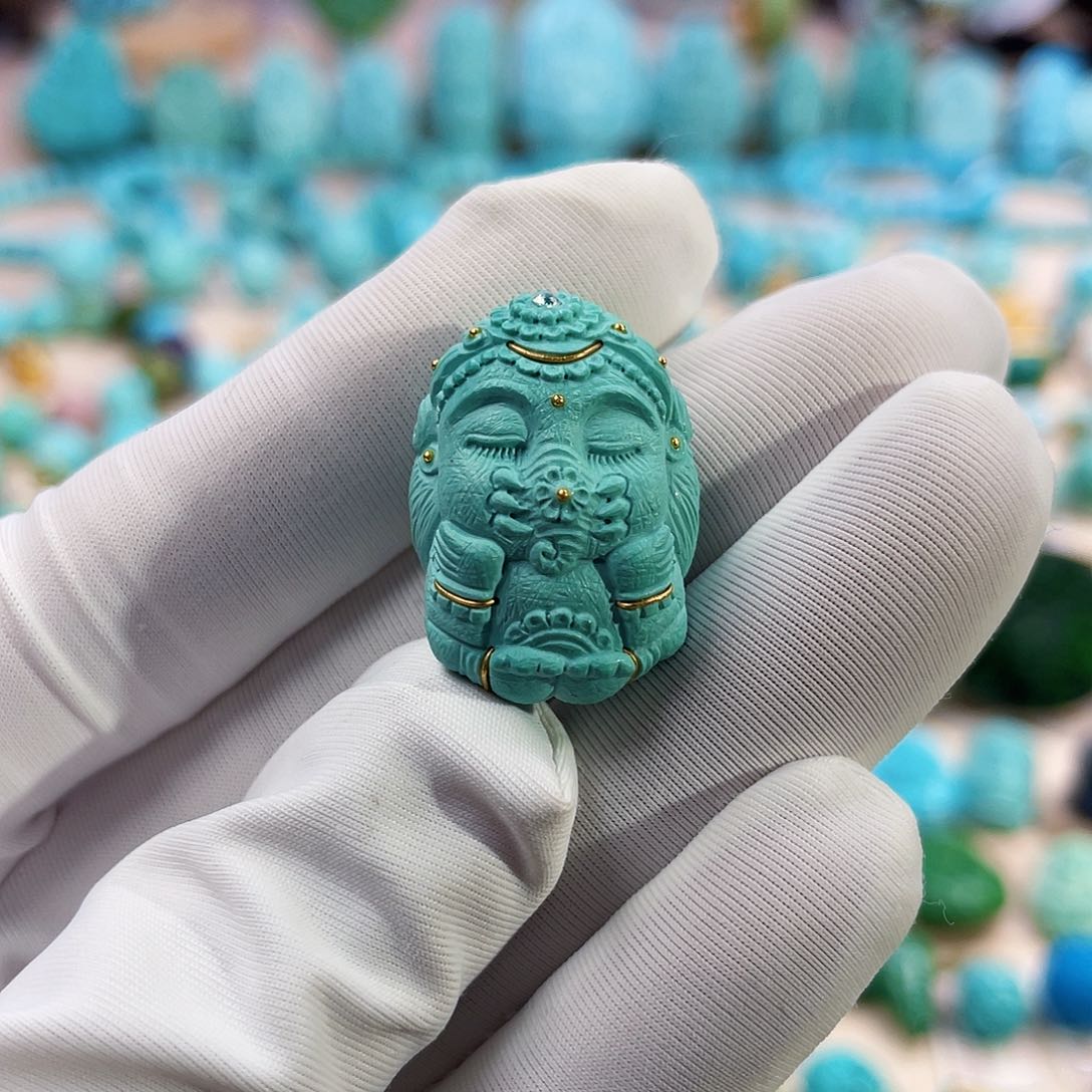 绿松石珠宝奇石未镶嵌