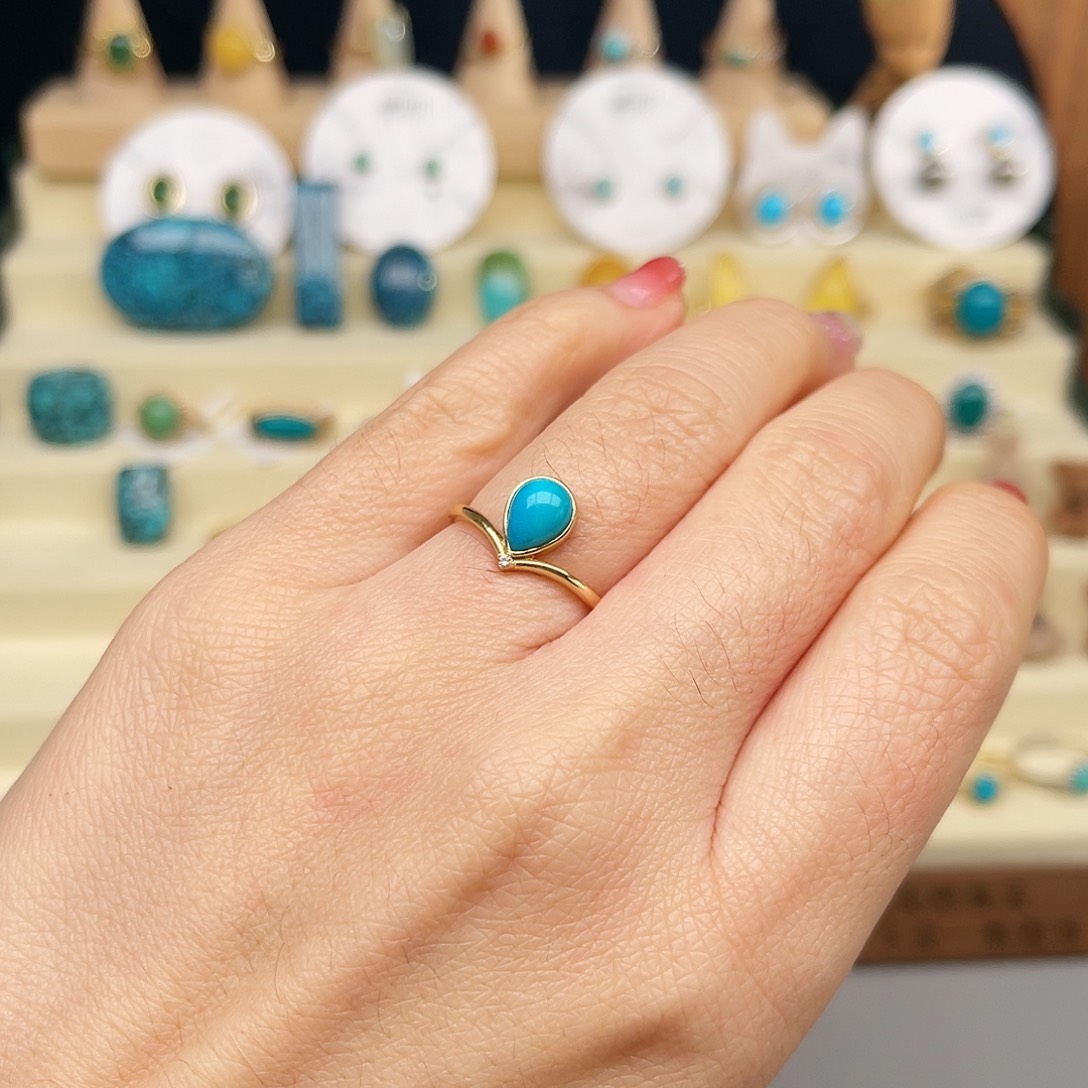 绿松石戒指合金女戒