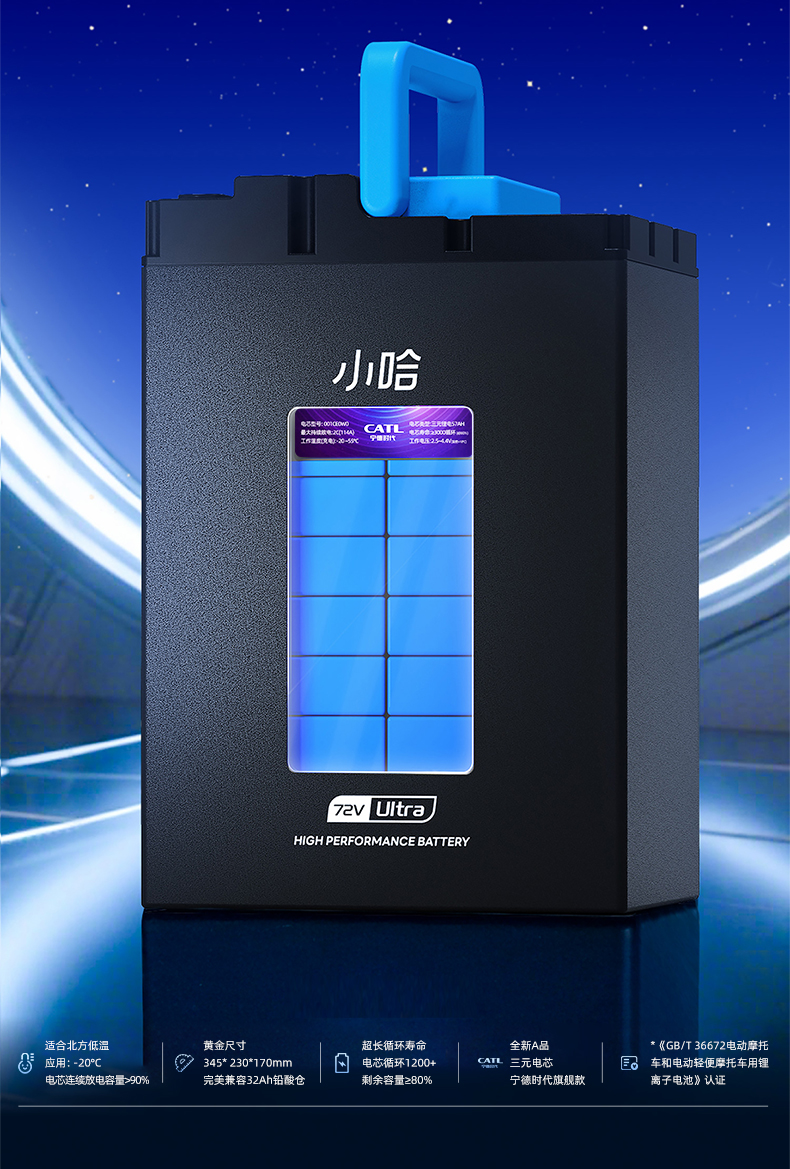 小哈锂电72V57AH宁德时代电芯