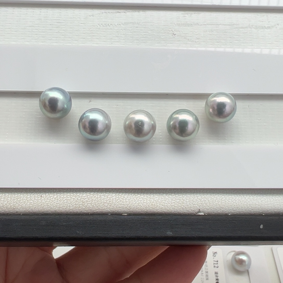 海水珍珠未镶嵌裸珠真多麻7-8mm可定制爱