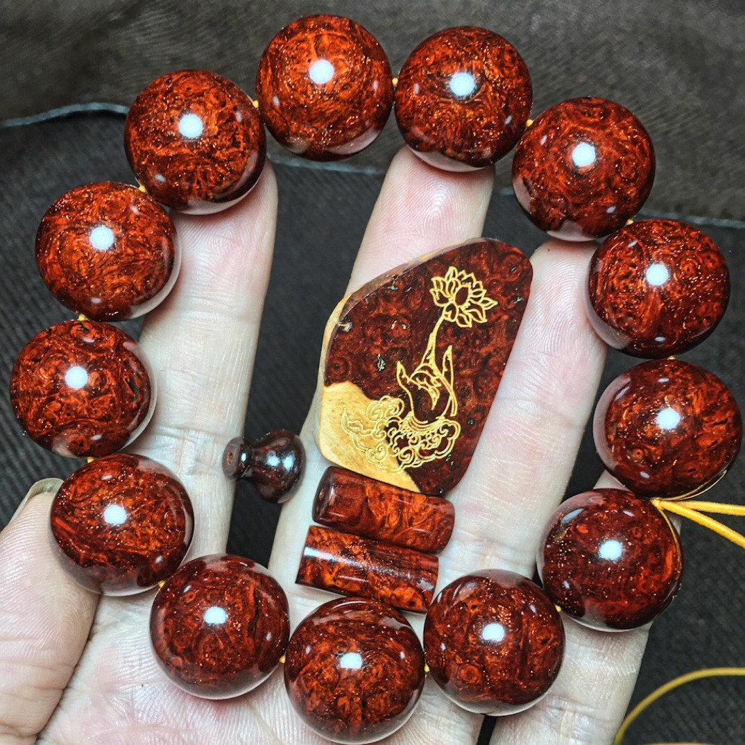 【收藏臻品】印度小叶紫檀1.8老料 爆满葡萄瘿子瘤疤 原汁原味收藏