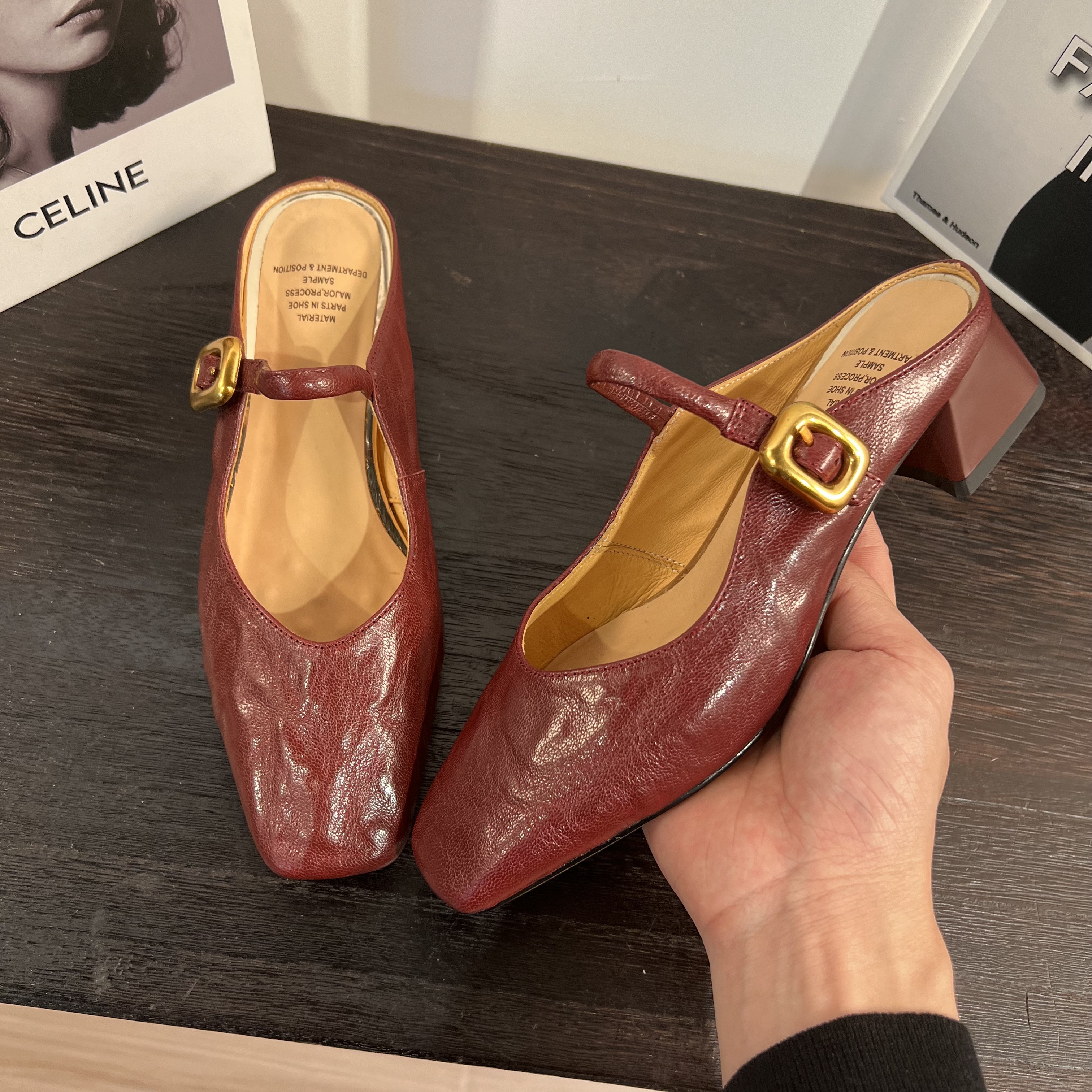 李大龙10046高3.5公分/欧货羊皮包头凉拖舒适百搭经典女鞋