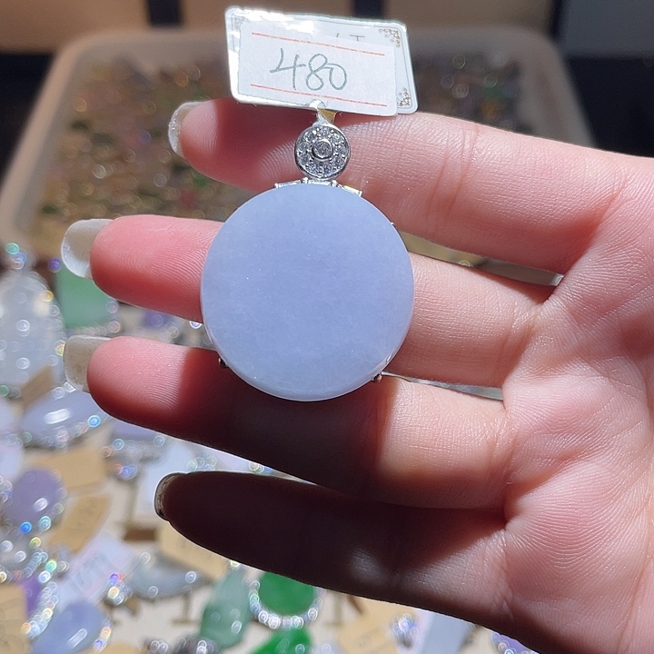 翡翠银S925镶嵌颈饰翡翠