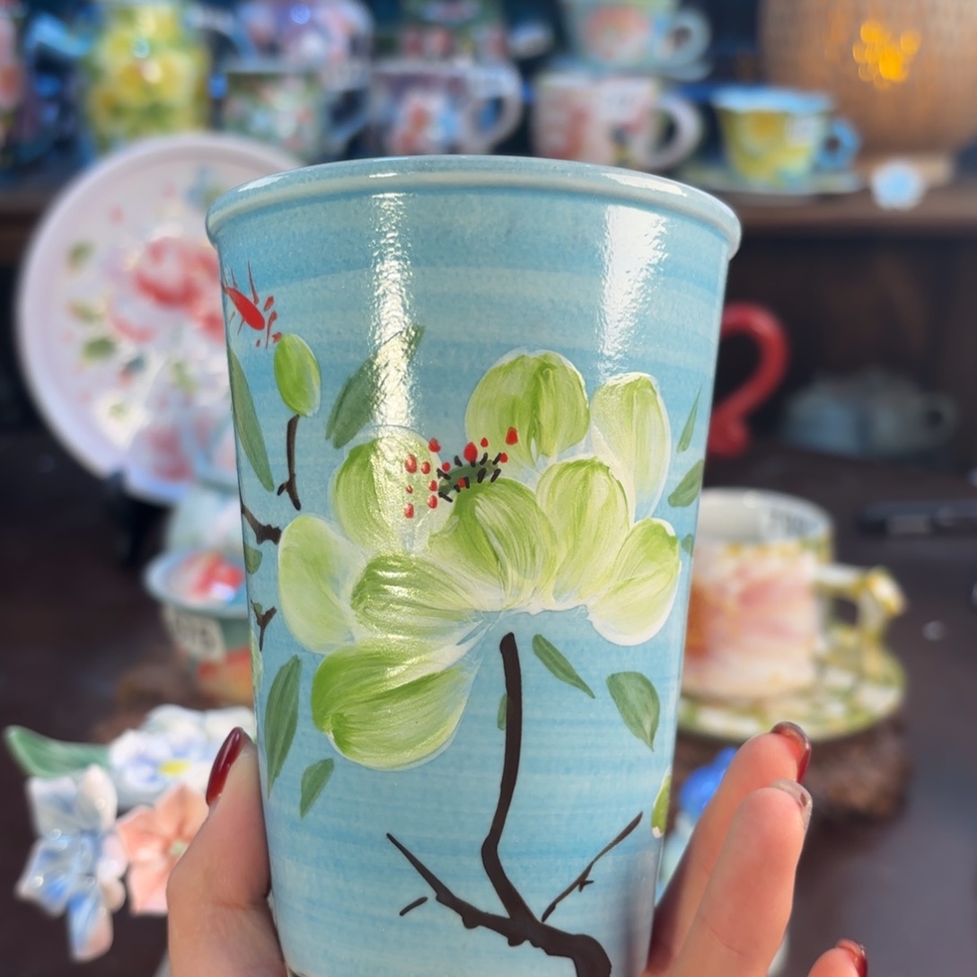 景德镇手绘高温釉下彩陶瓷茶具