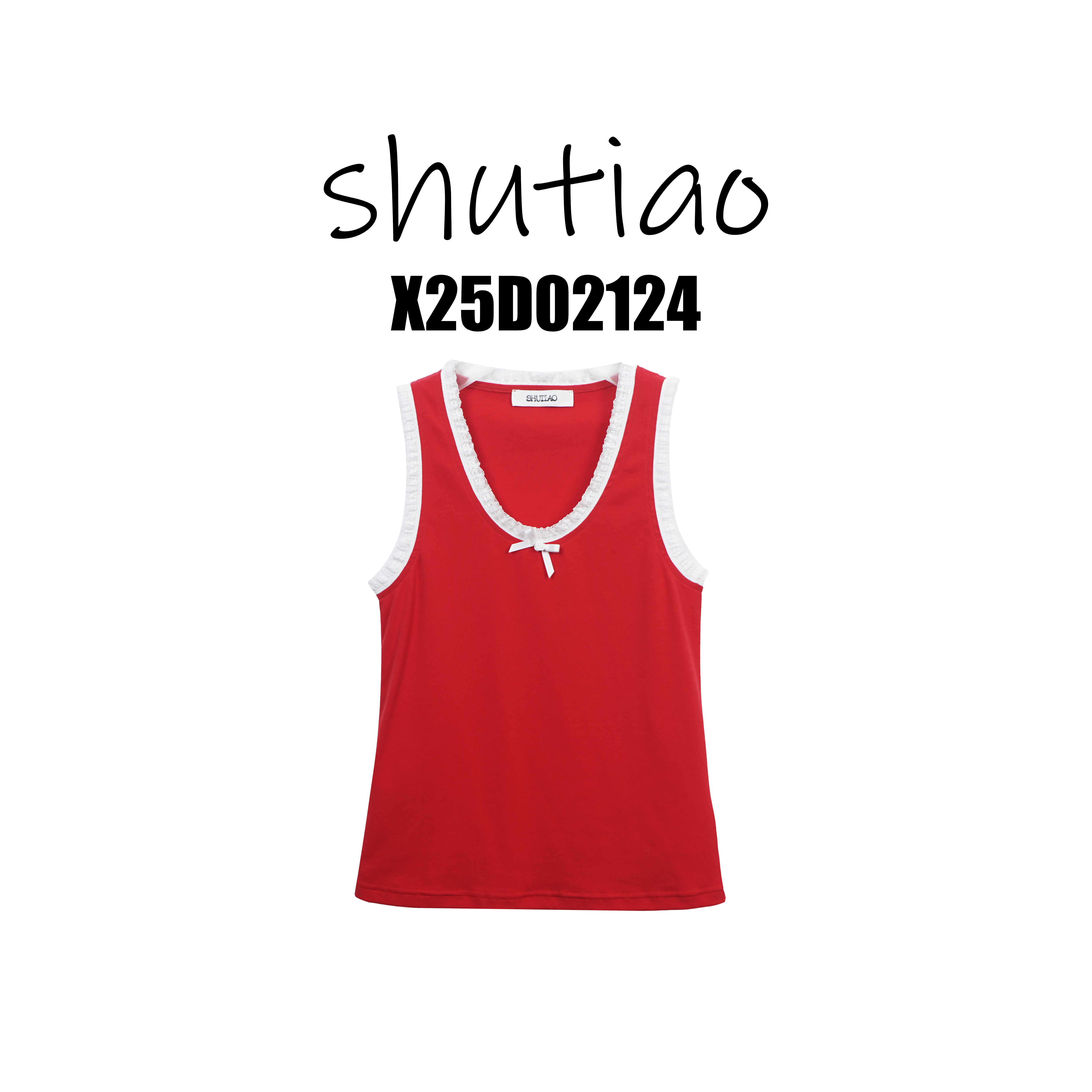 【SHUTIAO】2025夏季：新款小众设计款背心X25D02124