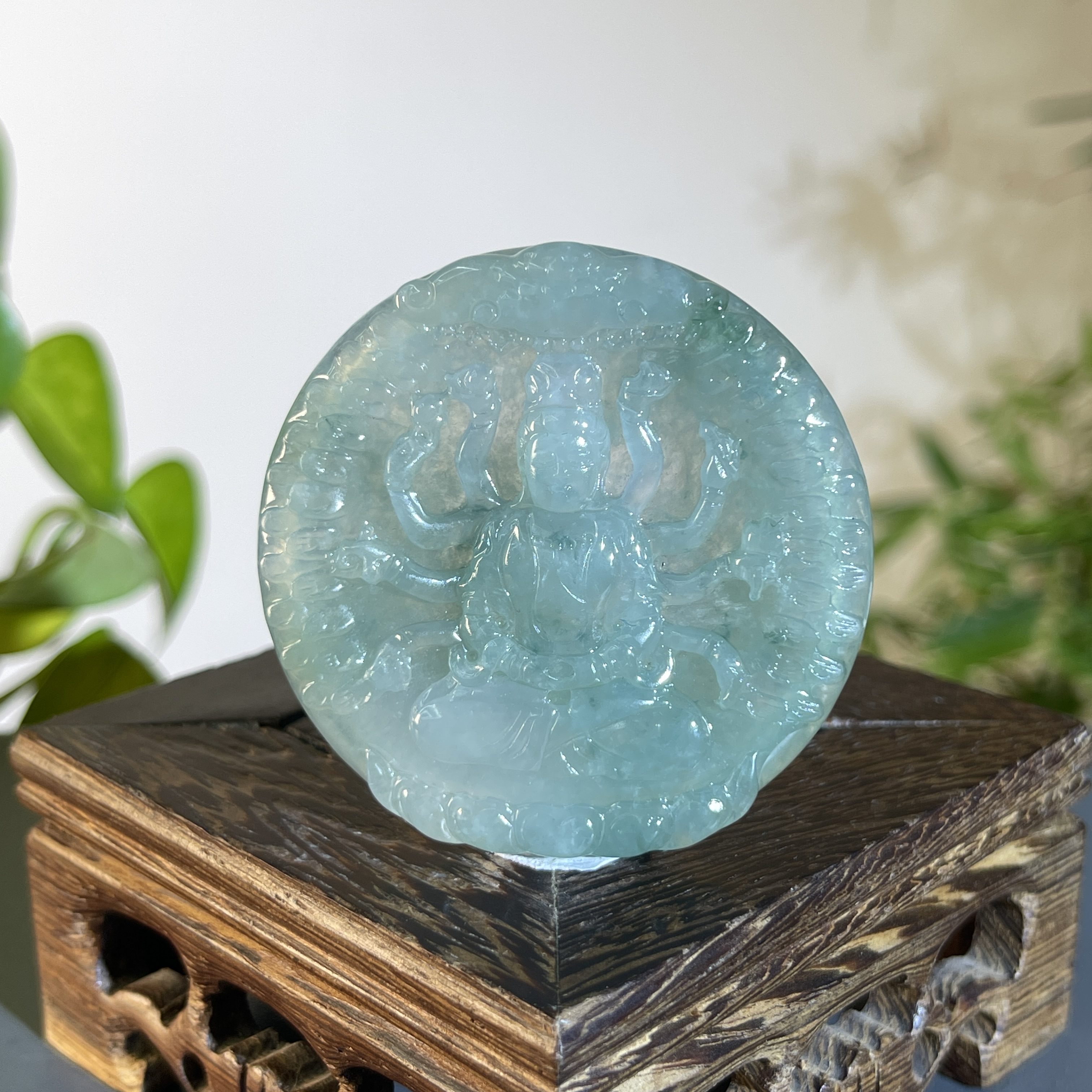 JXA10-97  天然缅甸A货翡翠 千手观音