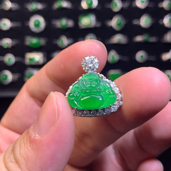 【闪购商品】翡翠颈饰银S925镶嵌^***o佛公