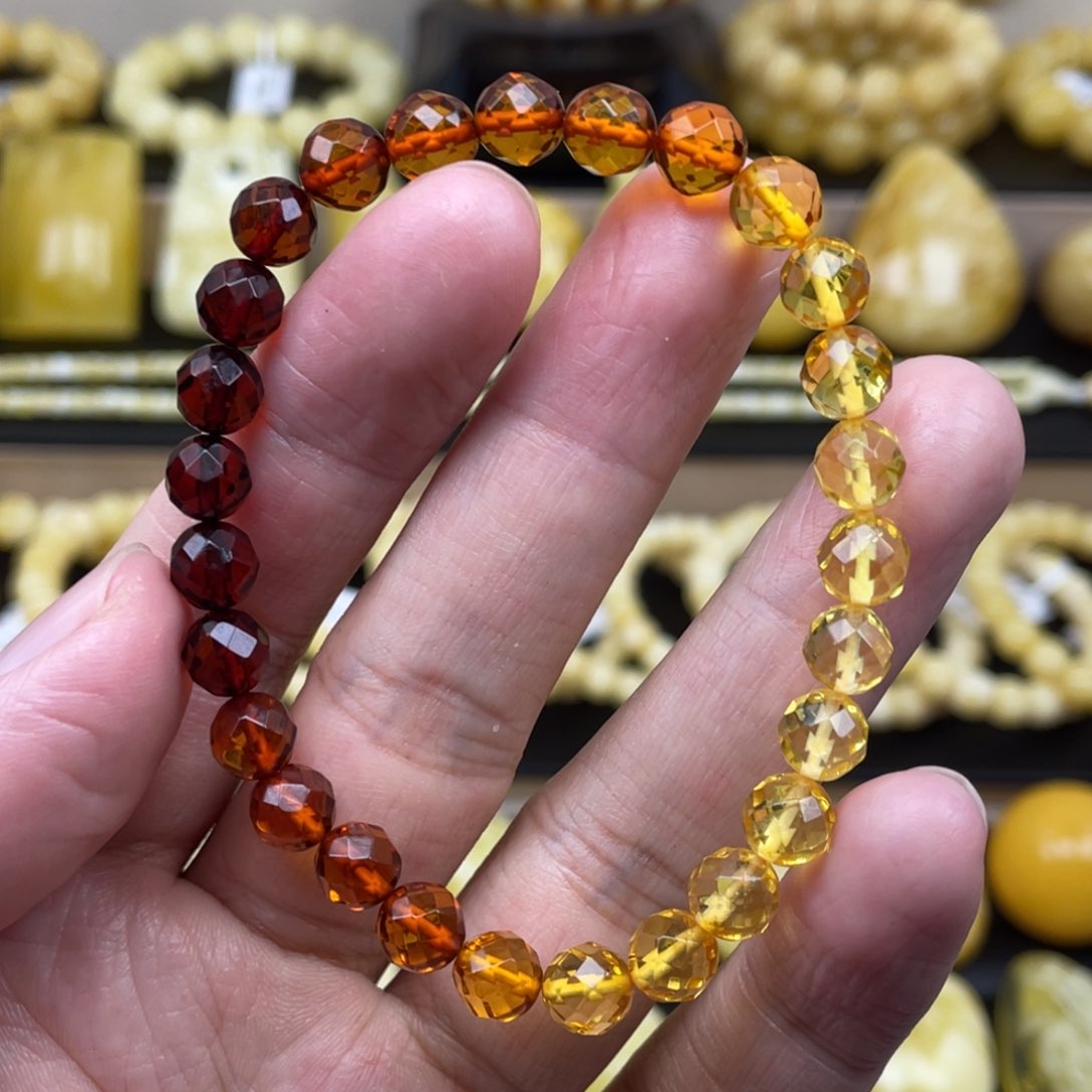 琥珀裸石未镶嵌琥珀蜜蜡