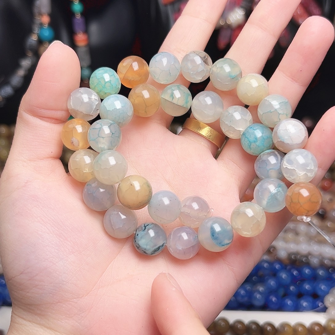 玛瑙/玉髓合金珠宝半成品x220 13m 龙鳞纹玛瑙一条