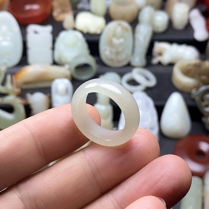 和田玉戒指未镶嵌小*