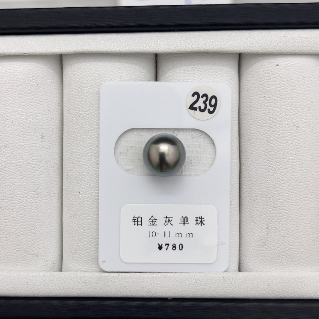 海水珍珠铂金灰炫彩未镶嵌