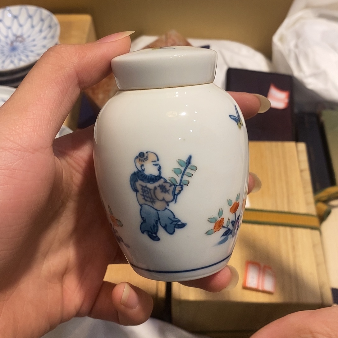 陶瓷小六古美术工艺品