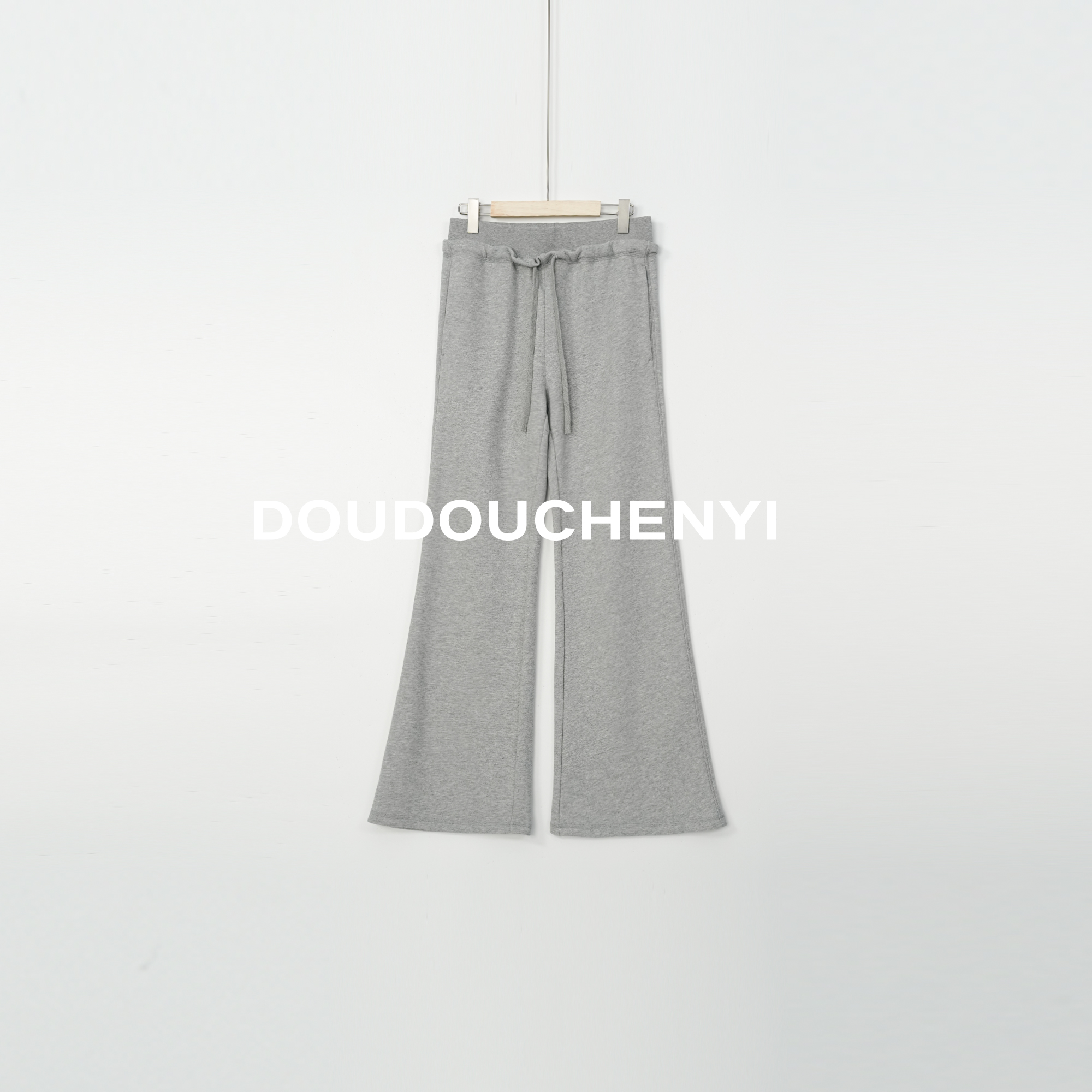 【DOUDOUCHENYI】2-100匹马棉双腰头微喇抽绳休闲裤-379