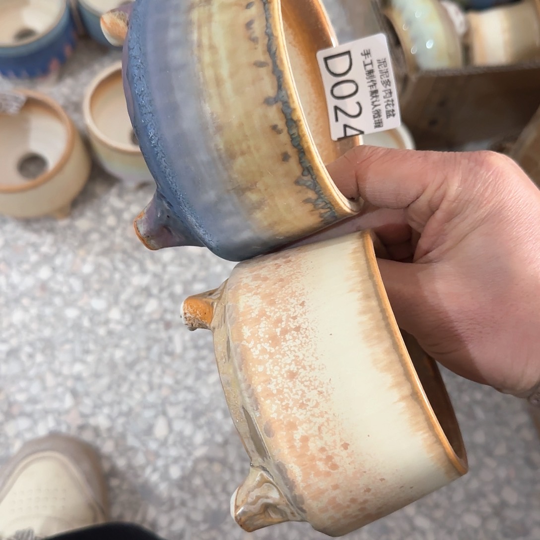 瓷片景德镇陶瓷花盆