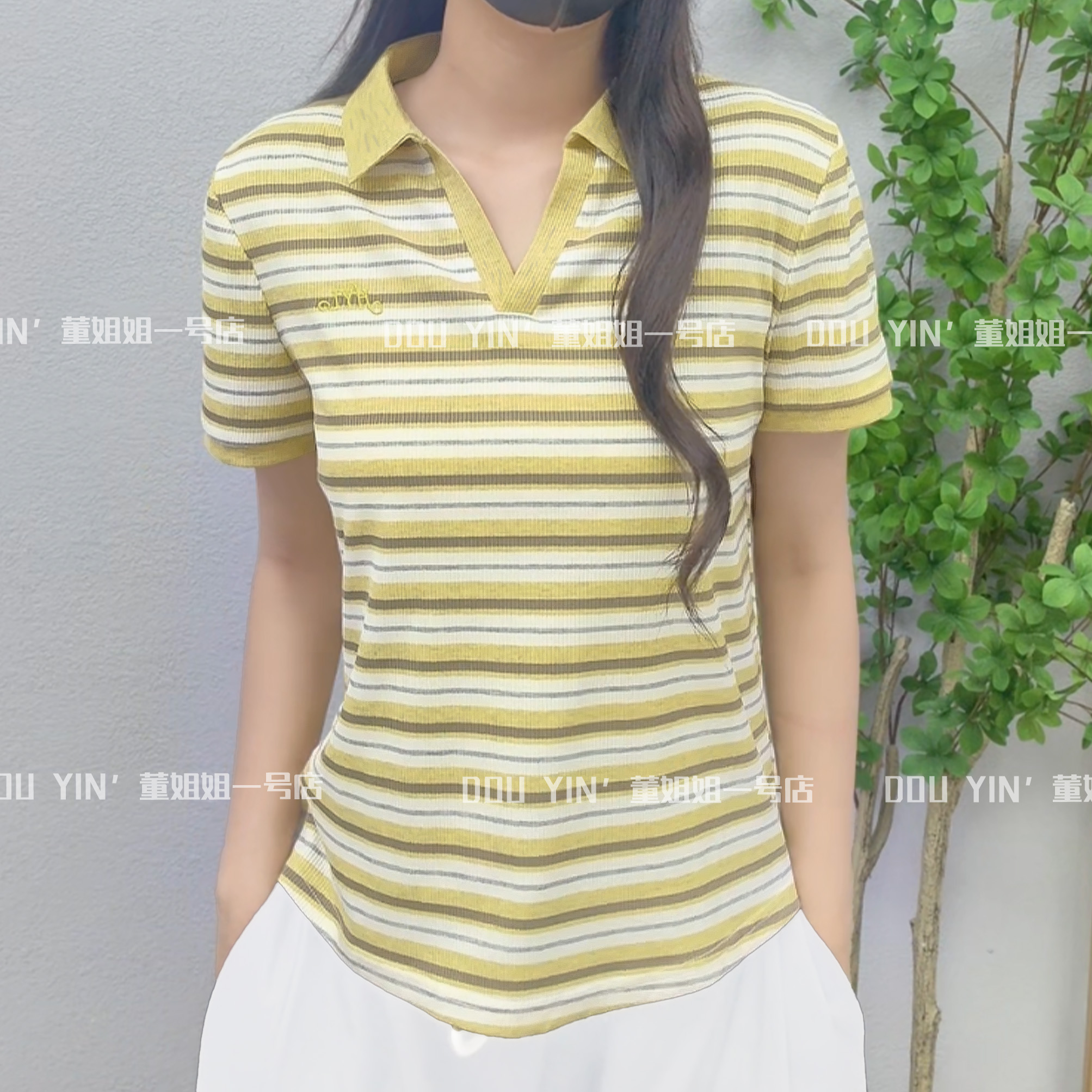 40时尚休闲条纹女半袖