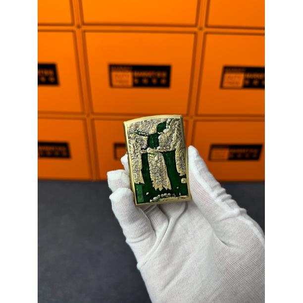 ZORRO爆款黄铜六面浮雕高山流水唐草纹煤油打火机（需自备油A