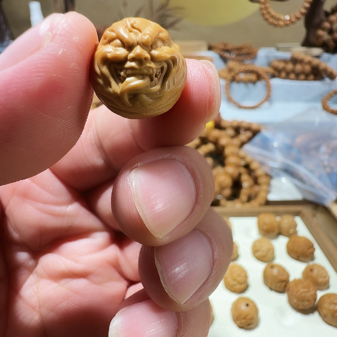 恋***辭猴头核桃手串全品无暇雕刻恶僧17