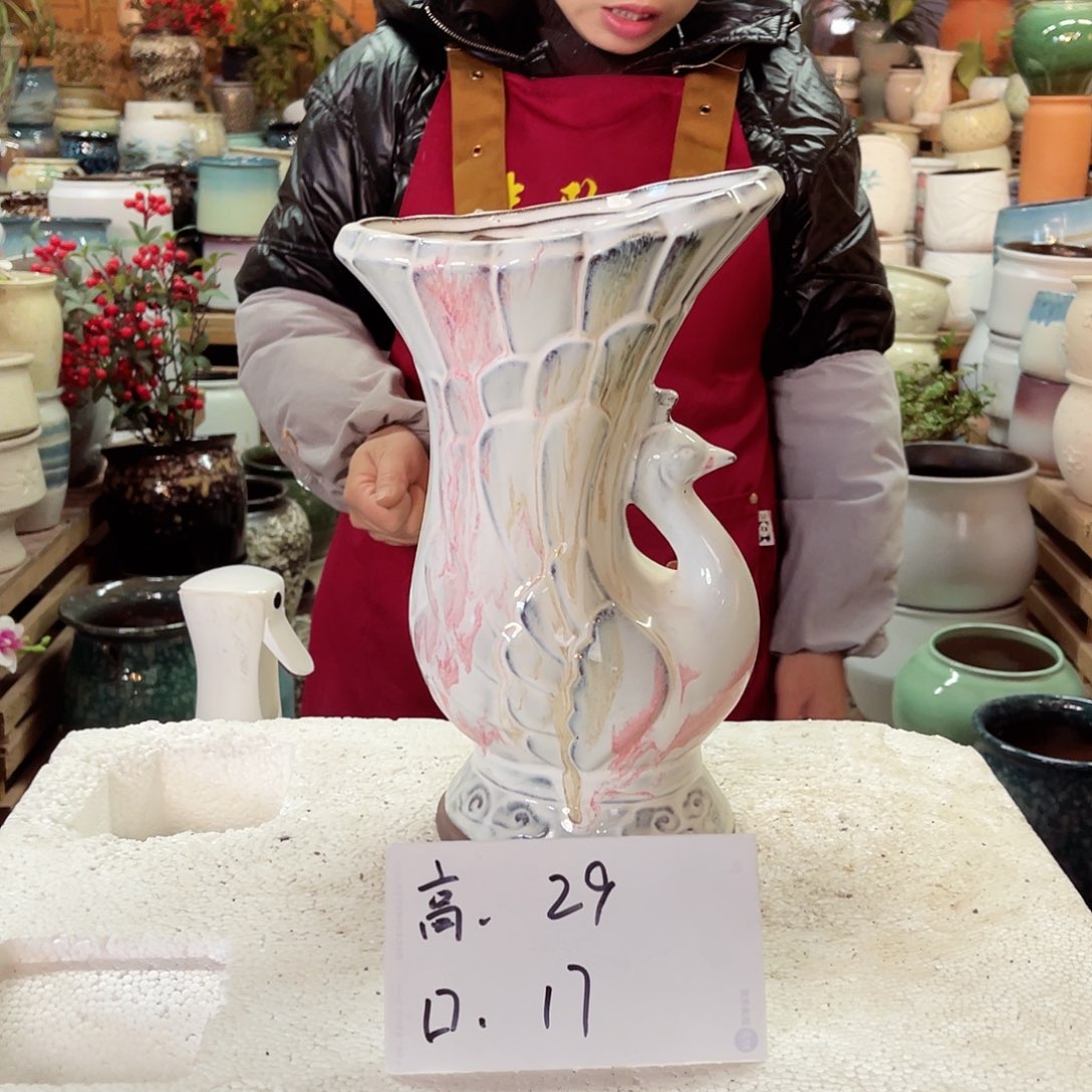 紫砂花盆高度29口径17