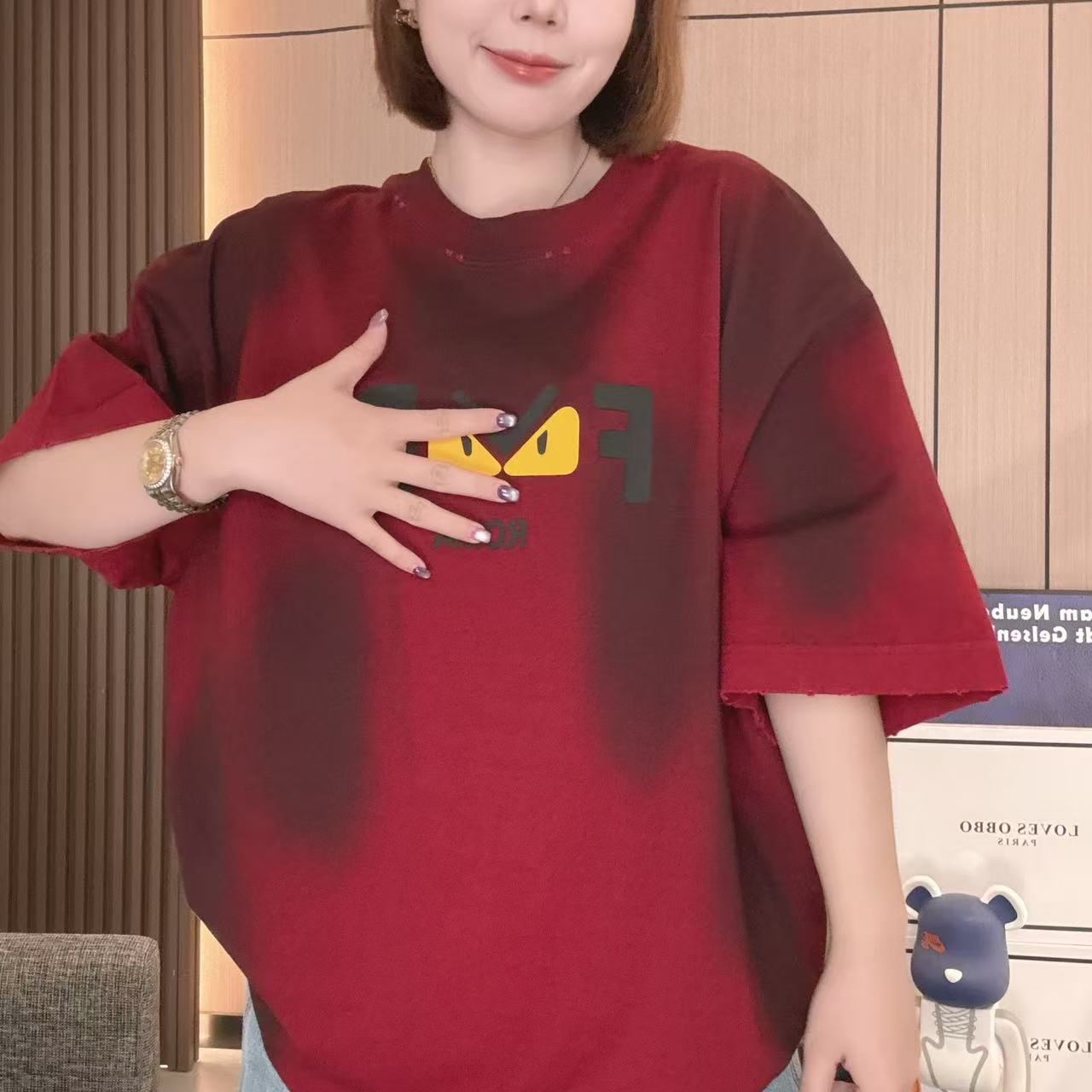 太古【小怪兽】2025夏季百搭轻奢潮流重工艺洗水圆领T恤