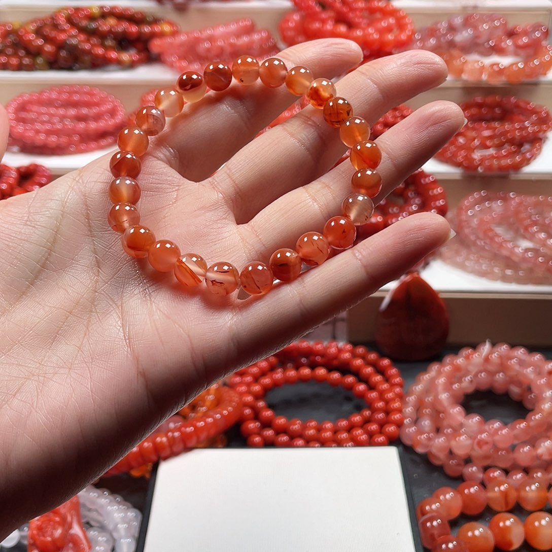 南红玛瑙未镶嵌手链