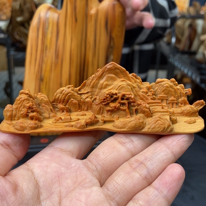 柏木（崖柏）手把件山水