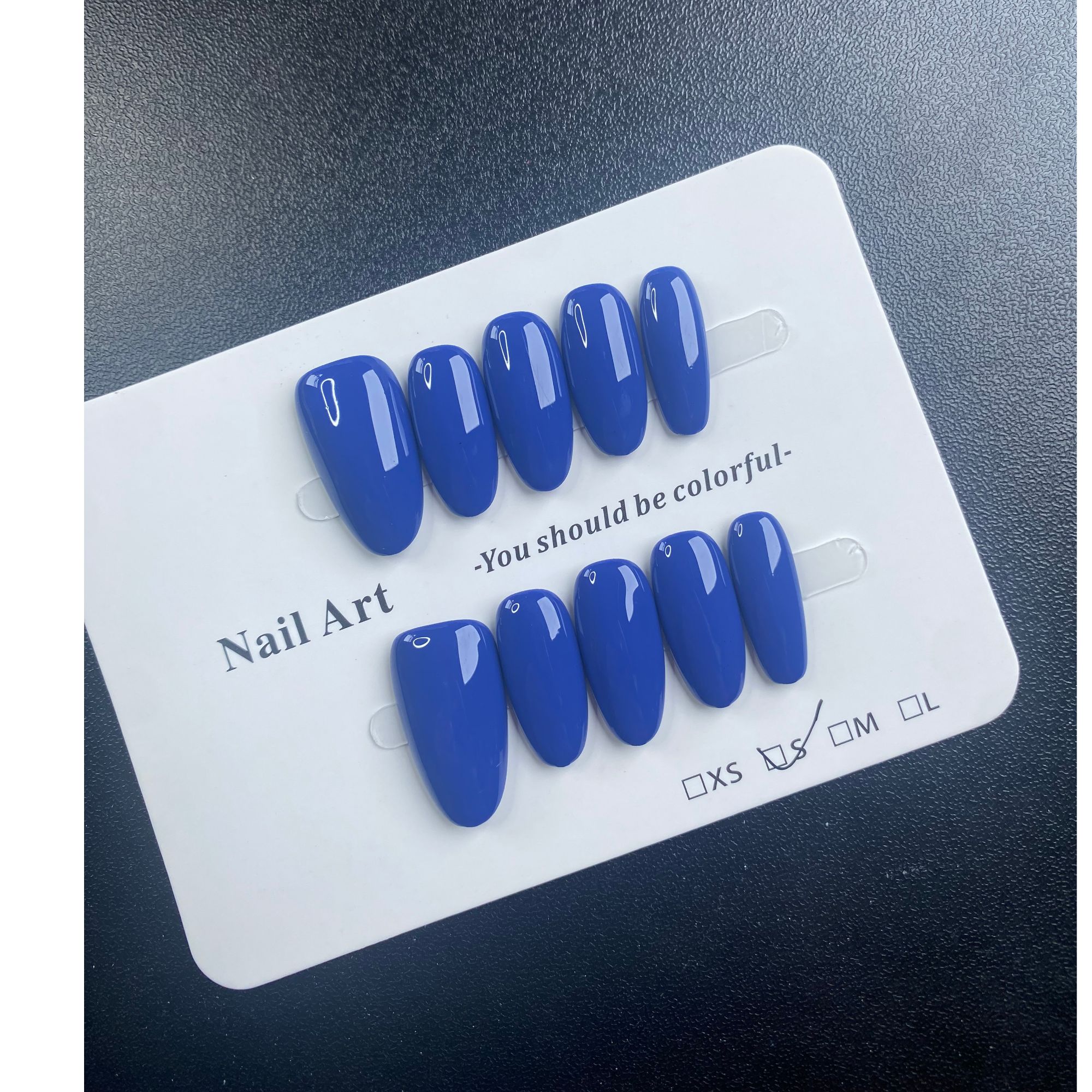 克莱因蓝纯手工纯色穿戴甲