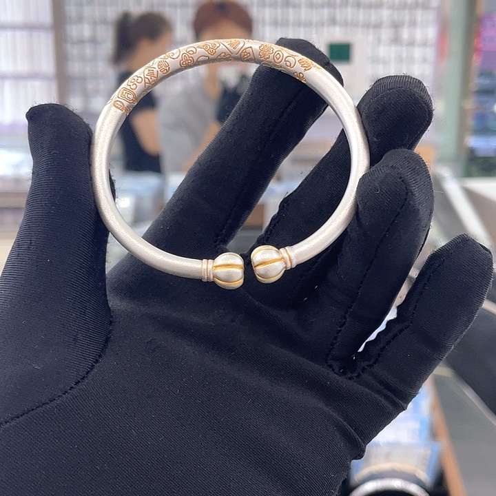 足银足银南瓜头手镯