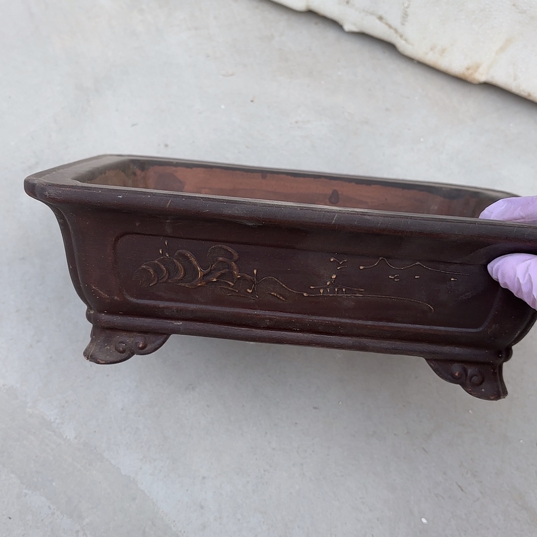 紫砂花盆22✖️15.5✖️6紫砂工艺品