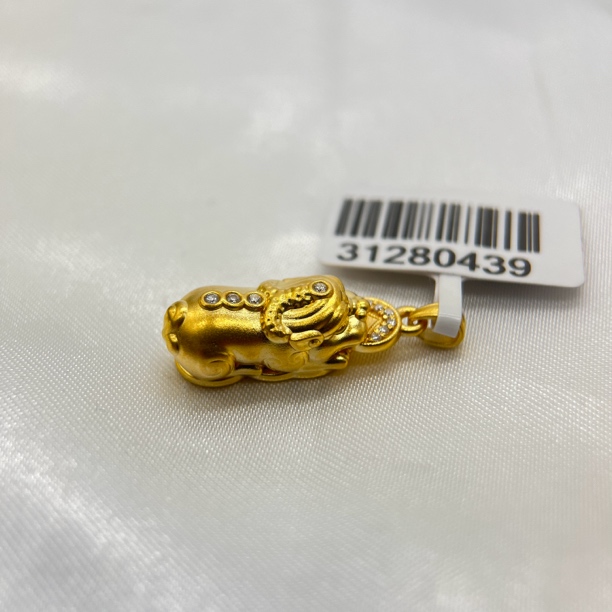 足金饰品/镶嵌合成锆石貔貅吊坠/1.11/C1207209-1.11/h