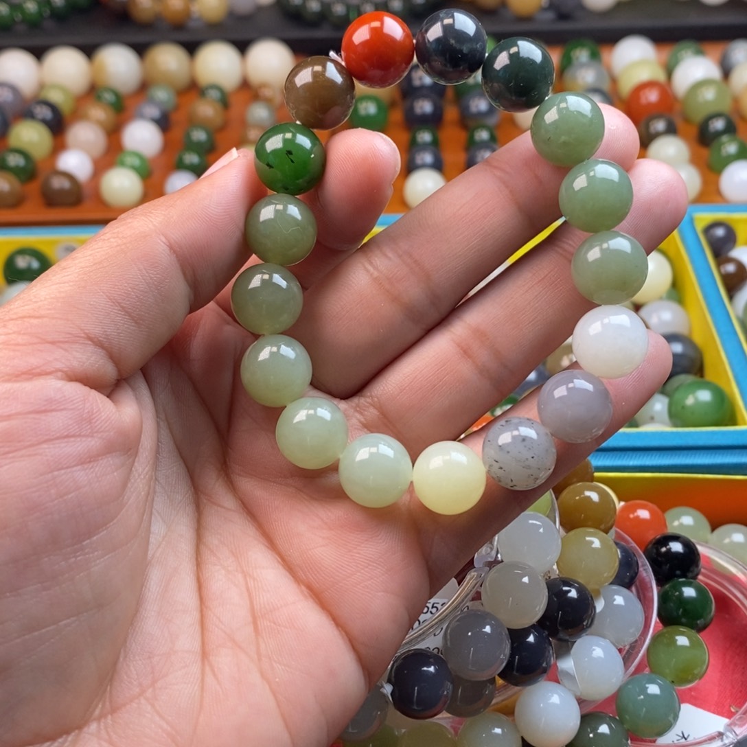 和田玉未镶嵌珠宝半成品卡12多宝y