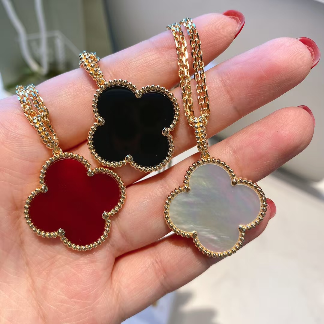 坠链均925银 【大号 经典幸运大单花项链】少女气质网红