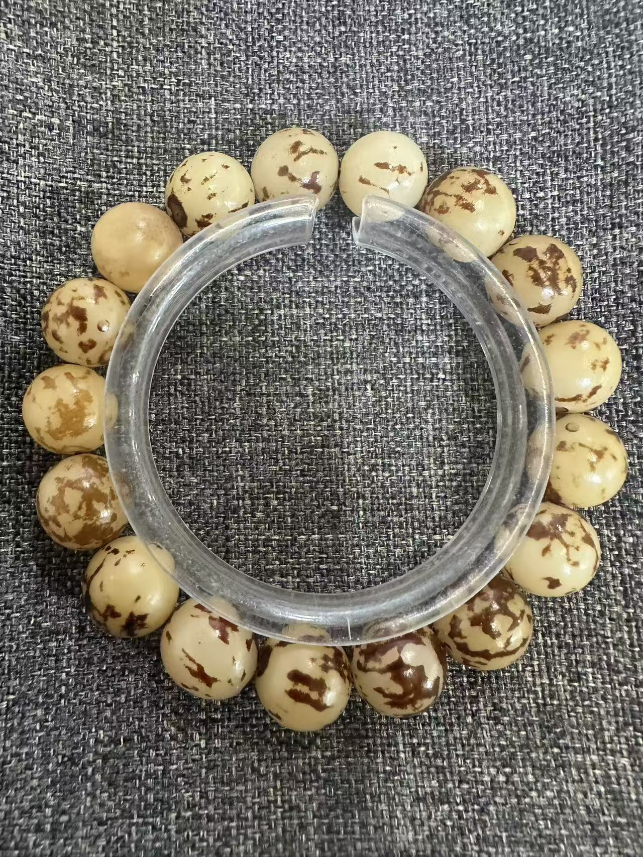  C285 花菩提根1.1cm单圈手串 花皮多多样性