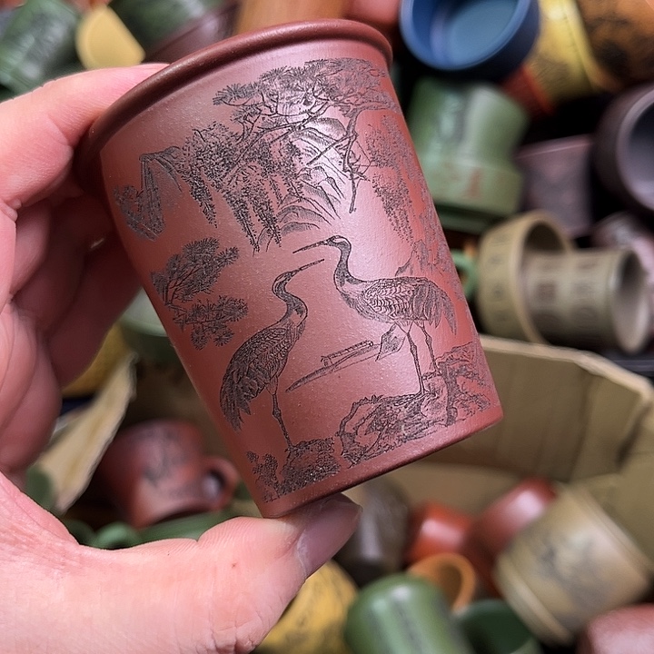 紫砂茶杯全手工紫砂主人杯