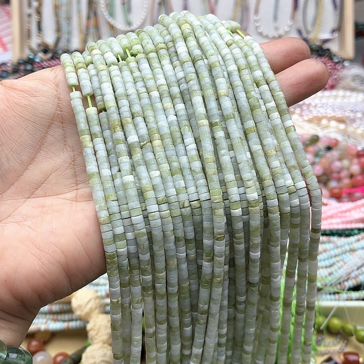 玛瑙/玉髓珠宝半成品未镶嵌一条4/2mm岫玉