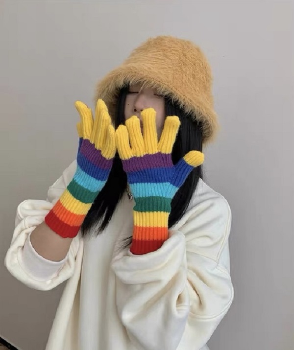 秋冬手套针织毛线男女百搭个性保暖情侣网红可触屏新款ins韩版