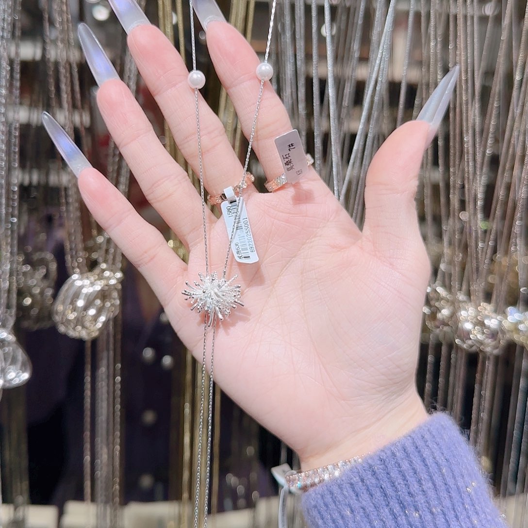 锆石铜合金925银项链